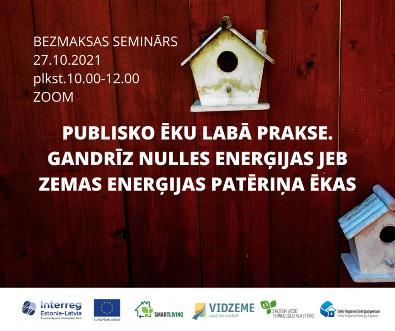 Vidzemes plānošanas reģions 27. oktobrī aicina uz bezmaksas semināru par zemas enerģijas patēriņa ēkām