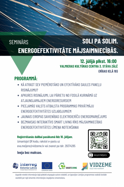 Energoefektivitāte mājsaimniecībās semināra programma