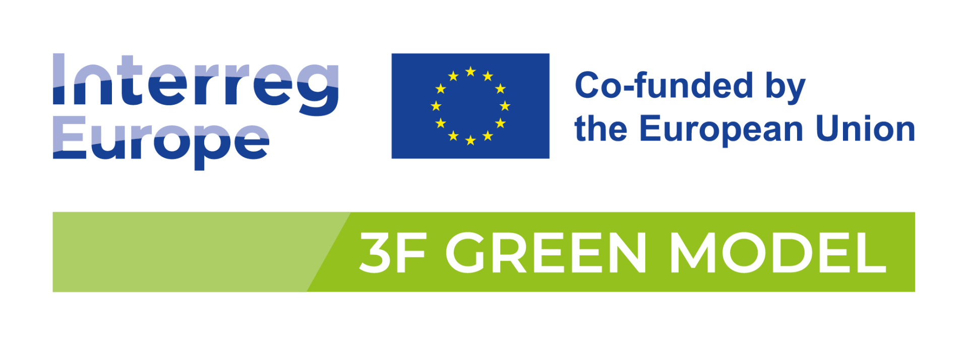 Logo "Interreg Europe" ar uzrakstu "3F Green Model"