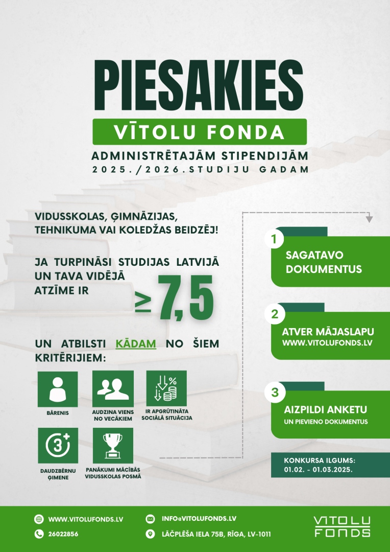 Infografika par stipendijām