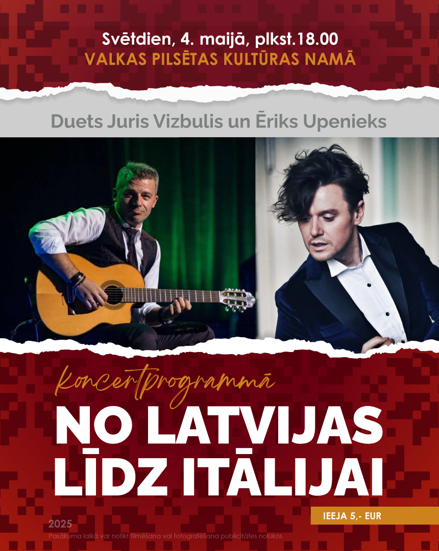 Divi vīriešu fotogrāfijas, viens no viņiem spēlē ģitāru.