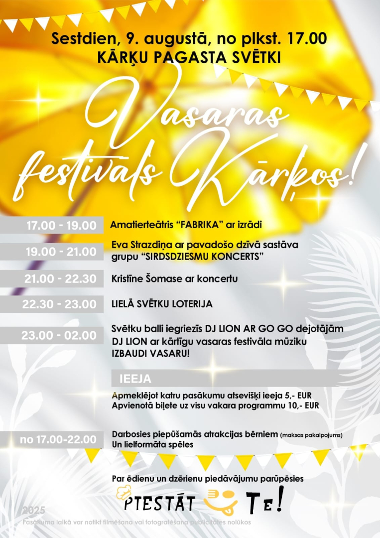 Dzeltens saulessargs uz gaiša fona un programma