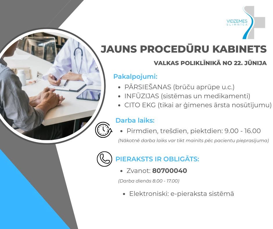 jauns proceduru kabinets