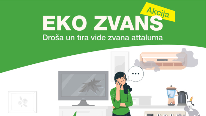 Akcijā “EKO ZVANS” aicina bez maksas nodot nolietotu elektrotehniku, vērš uzmanību uz elektrodrošību un produktu ilgtspējas svarīgumu