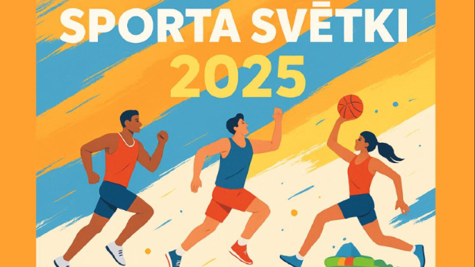 Ilustrācija ar sportiskiem cilvēkiem