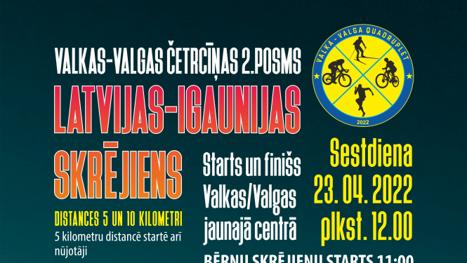Valkas-Valgas četrcīņas 2.posma sacensības – Latvijas-Igaunijas skrējiens