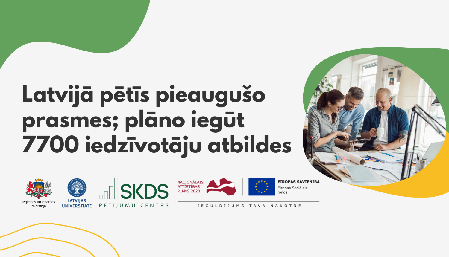 Latvijā pētīs pieaugušo prasmes; plāno iegūt 7700 iedzīvotāju atbildes