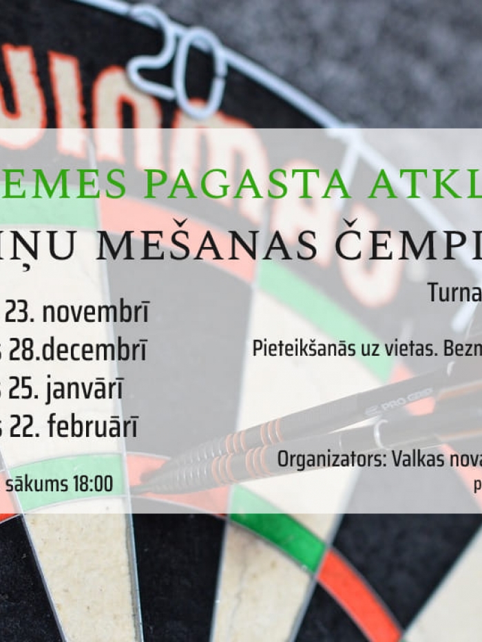 Aizvadīts Šautriņu mešanas čempionāta 1.posms