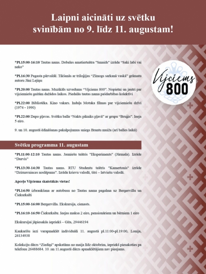 Programma ar svētku logo un latvju rakstiem