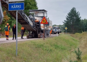 Atjaunotais reģionālā autoceļa Valka – Rūjiena (P22) segums (S.Pilskalne; E.Eglītis)