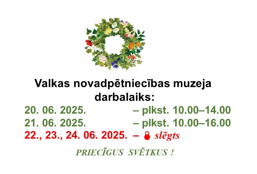 Darba laiks ar Jāņu vainagu