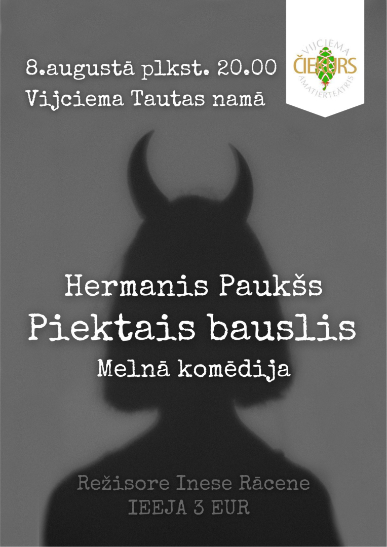 Sievietes ēnains siluets ar ragiem uz pelēka fona