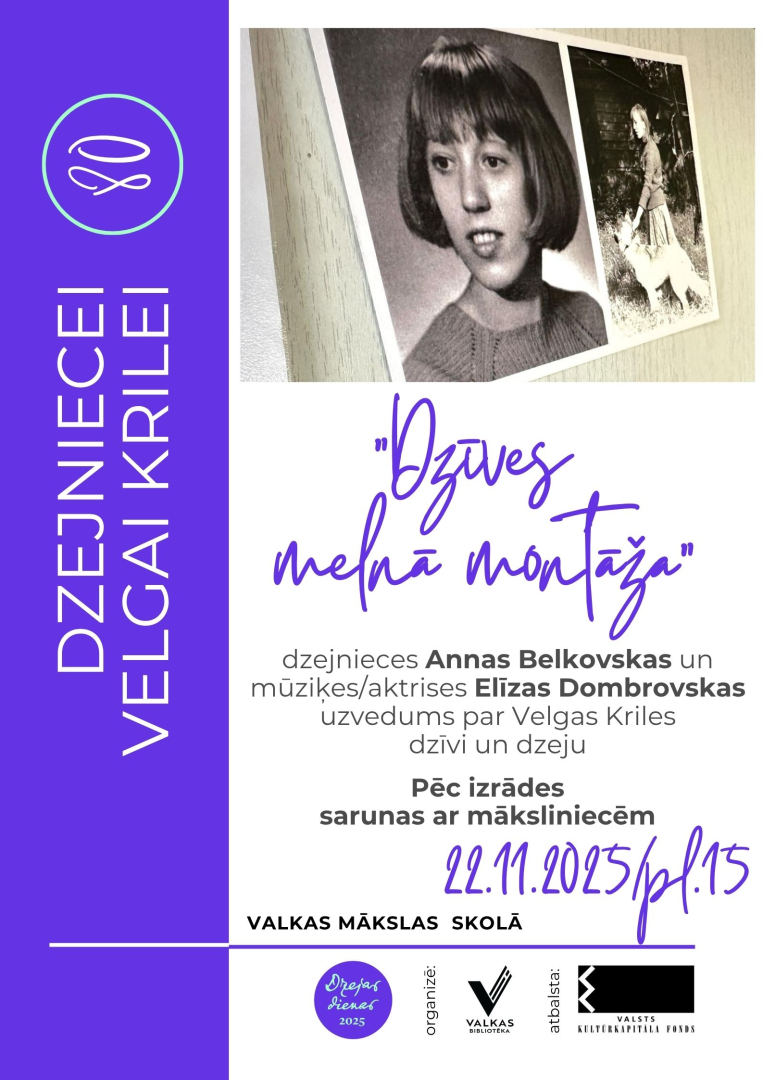 dzejas pasākums Velgai Krilei