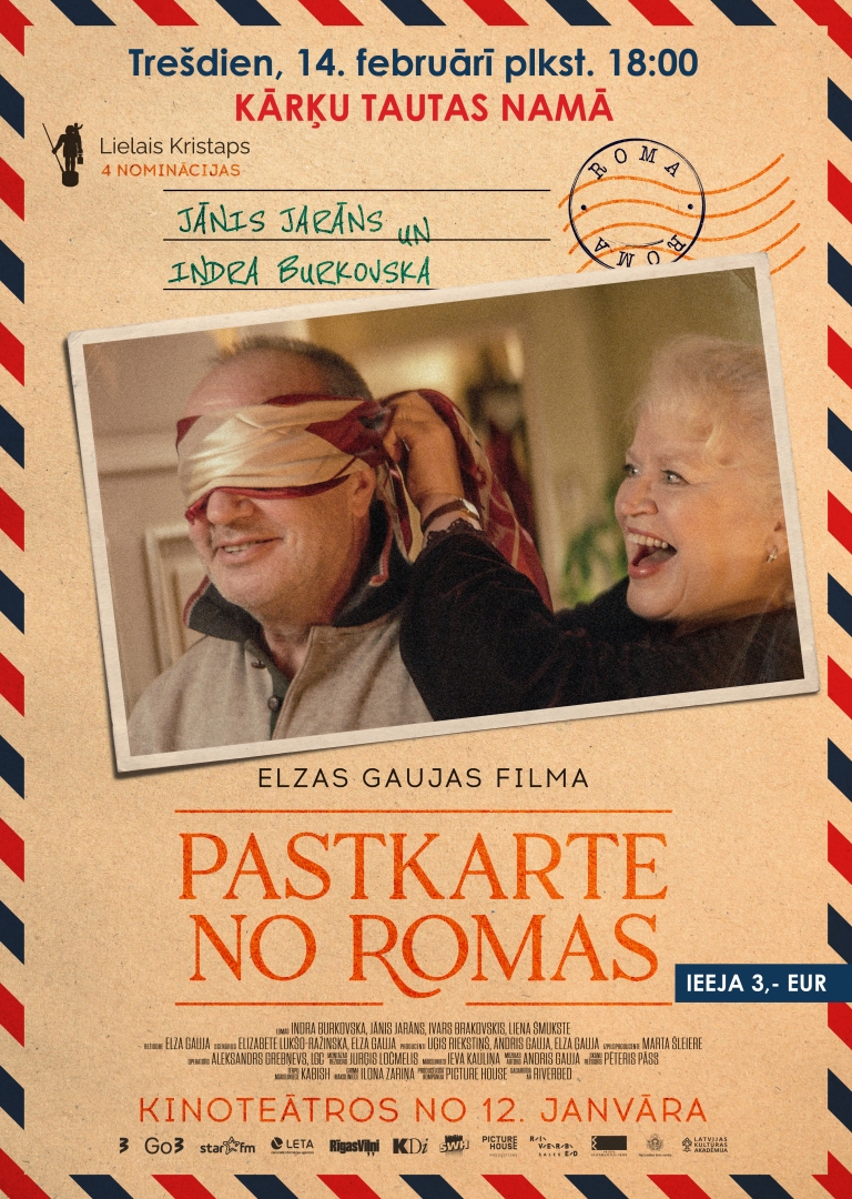 Filmas "Pastkarte no Romas" afiša