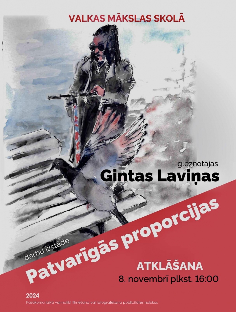 Abstrakta glezna ar cilvēku un putnu pie parka soliņa