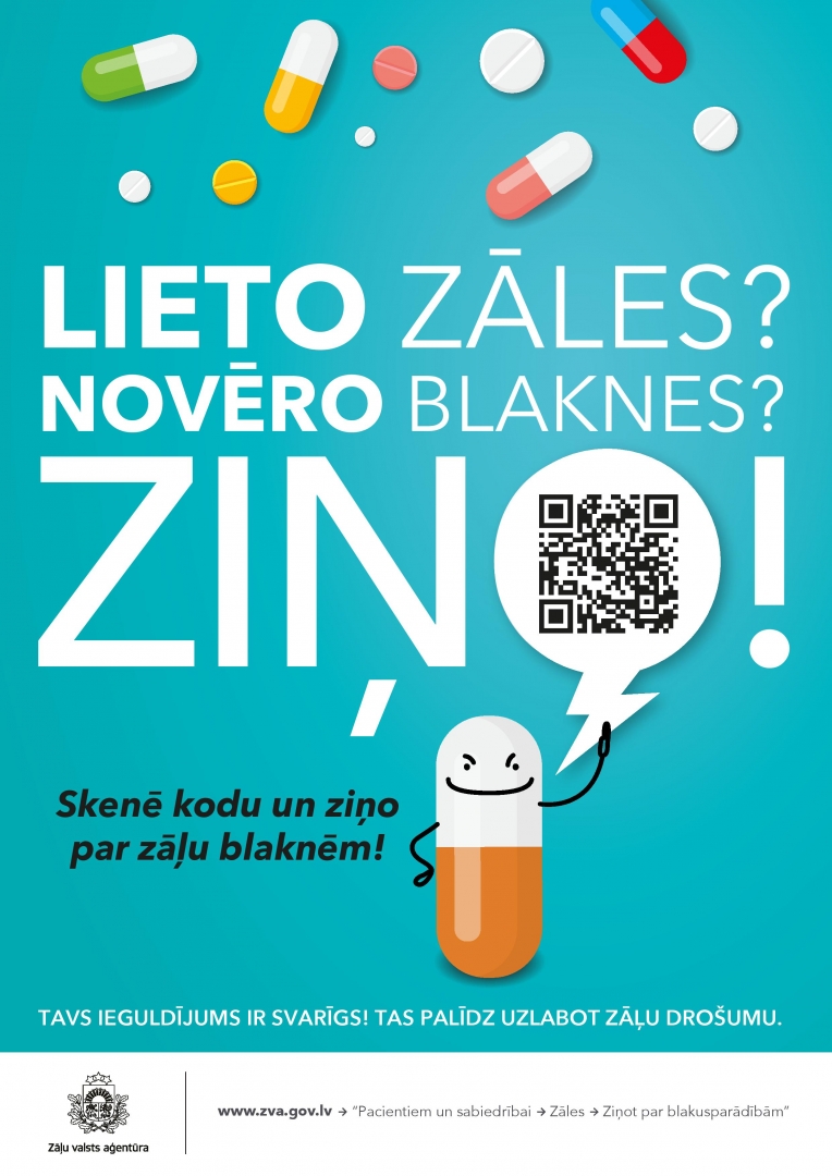 Zilzaļš fons ar medicīnas kapsulām un QR kodu