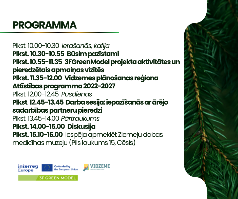 Programma ar bildu, kurā redzams koka zars