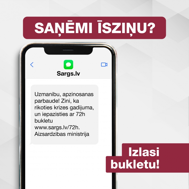 Aizsardzības ministrijas mācību laikā veiks iedzīvotāju SMS apziņošanu