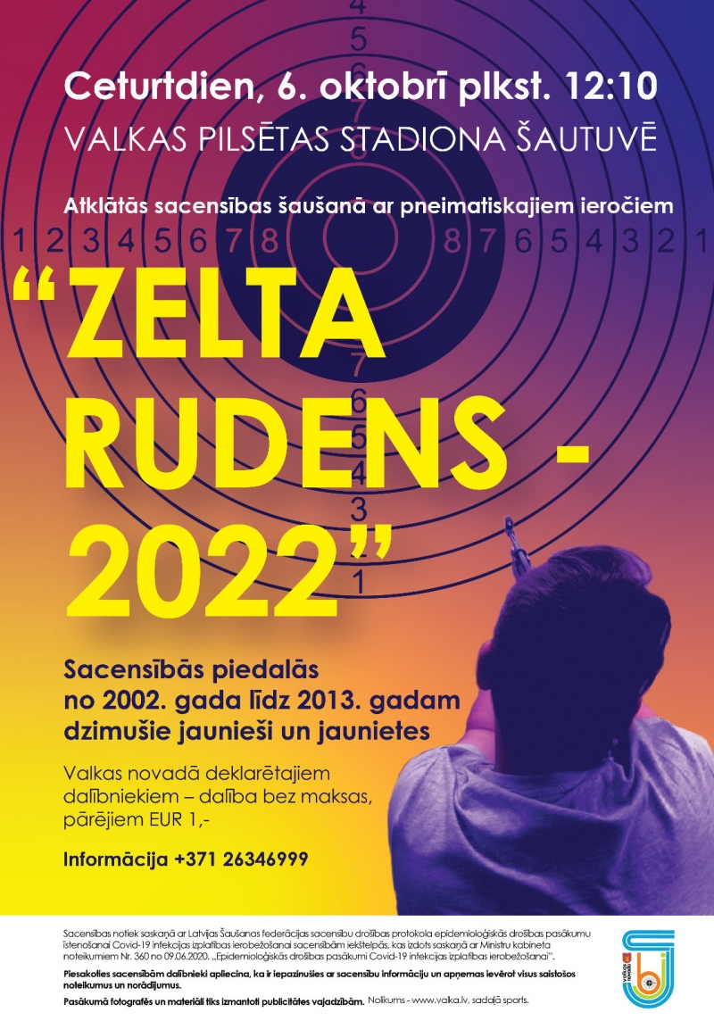 Atklātās sacensības šaušanā „Zelta rudens - 2022”