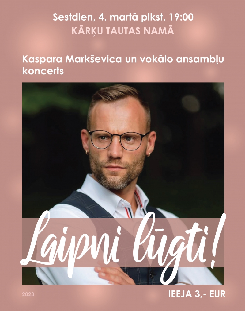 Sestdien Kārķu tautas namā būs koncerts, dejas un balle