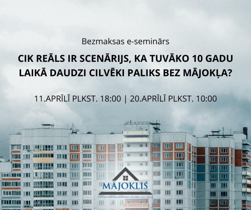 Aicina uz bezmaksas e-semināru ikvienu, kam rūp savas mājas apsaimniekošana