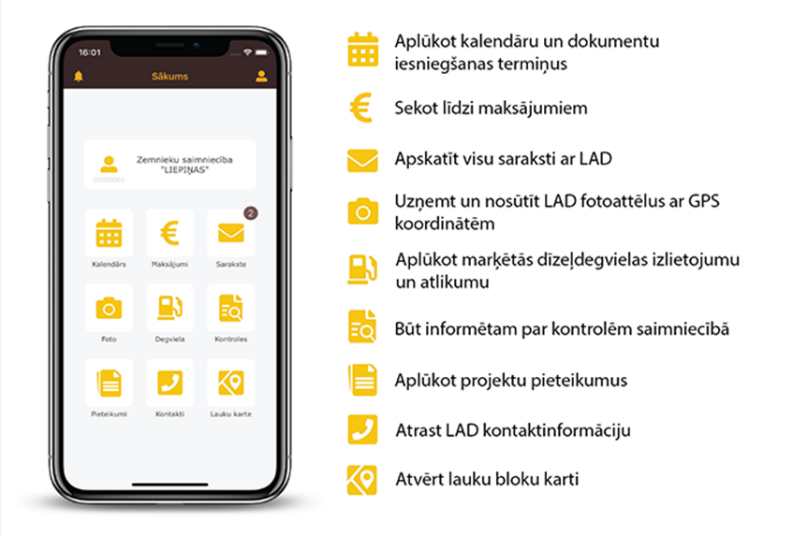 LAD mobilā lietotne - ērts saziņas rīks lauksaimniekiem