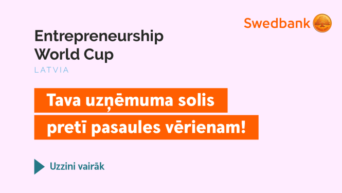 Baneris ar aicinājuma tekstu