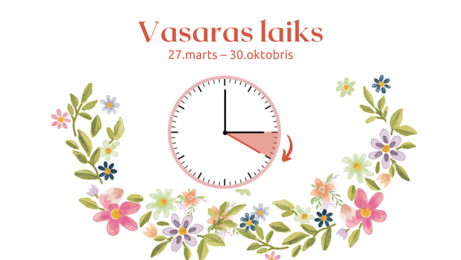 27. martā pāriesim uz vasaras laiku, pulksteņa rādītājus pagriežot vienu stundu uz priekšu