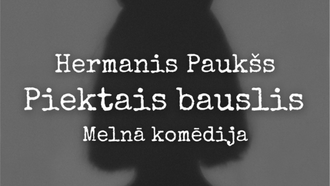 Sievietes ēnains siluets ar ragiem uz pelēka fona