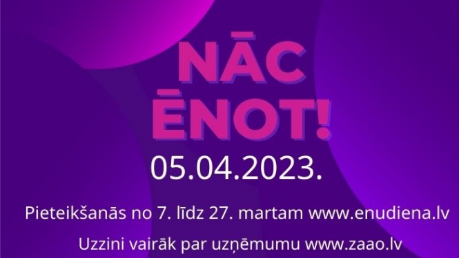 Skolēn, piesakies ēnot ZAAO!