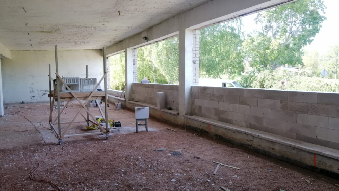 Ir uzsākti būvniecības darbi projektam “Petanka sporta centra labiekārtošana Ērģemes pagastā”