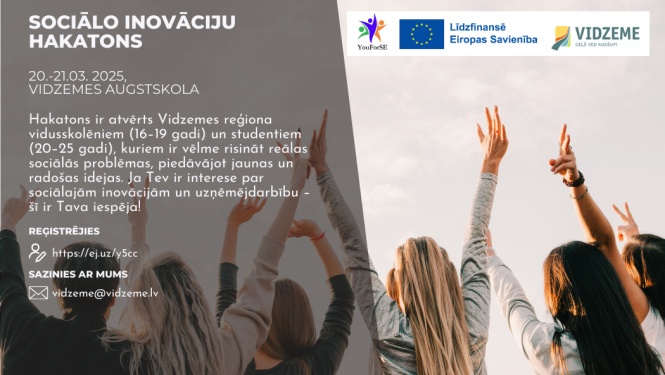 Jauniešus aicina piedalīties sociālo inovāciju hakatonā