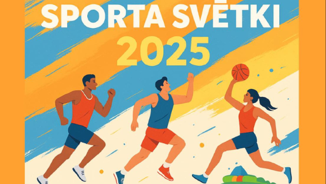 Ilustrācija ar sportiskiem cilvēkiem