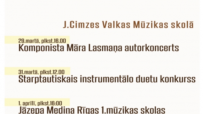 Valkā atkal skanēs Cimzes mūzikas dienas