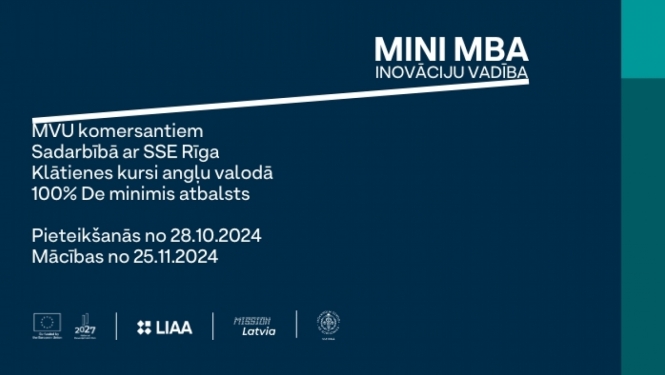 Tumši zils baneris ar tekstu