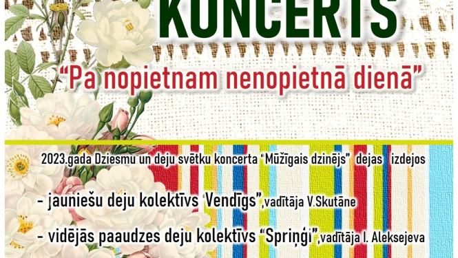 1. aprīlī Turnas tautas namā skanēs koncerts “Pa nopietnam nenopietnā dienā”