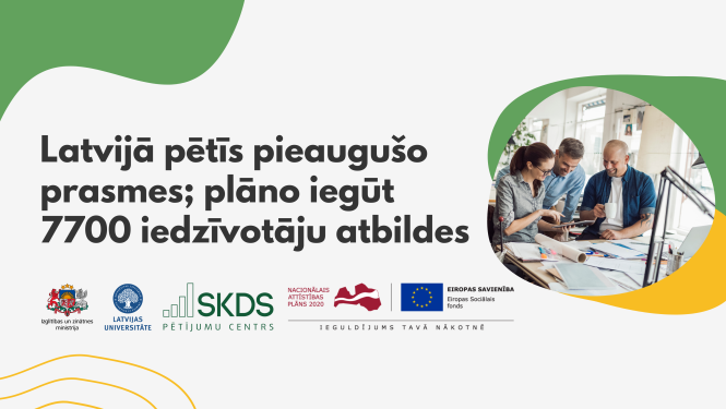 Latvijā pētīs pieaugušo prasmes; plāno iegūt 7700 iedzīvotāju atbildes