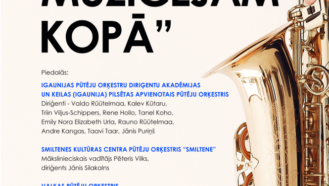 27. novembrī Valkā skanēs Igaunijas un Latvijas pūtēju orķestru koncerts "Muzicējam kopā"