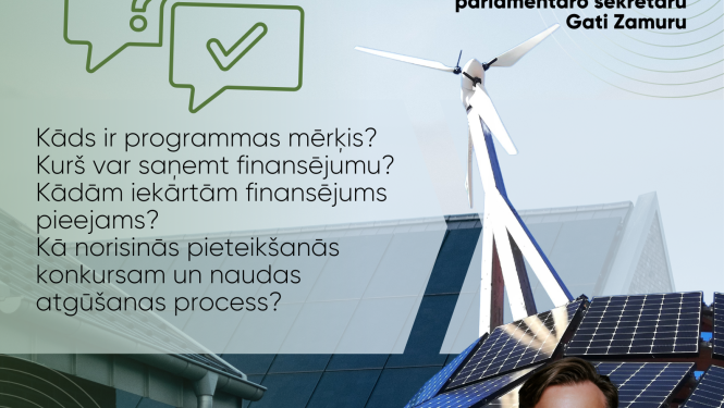 Trešdien Valkā notiks seminārs par atbalsta programmu atjaunojamo energoresursu izmantošanai mājsaimniecībās