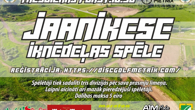 Interesenti aicināti piedalīties diskgolfa iknedēļas spēlēs Jānikeses motokompleksā
