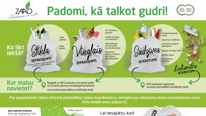 Attēls ar padomiem, kā talkot gudri