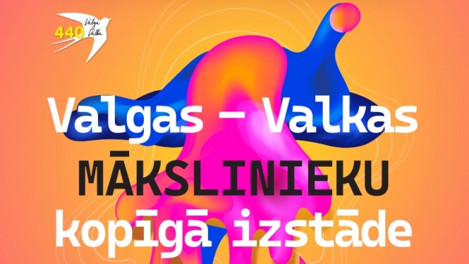 Krāsaina afiša ar plūstošām krāsām pa vidu