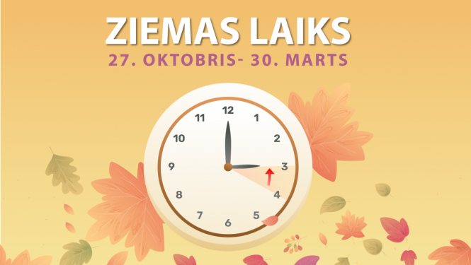 Pulkstenis uz rudenīga lapu fona