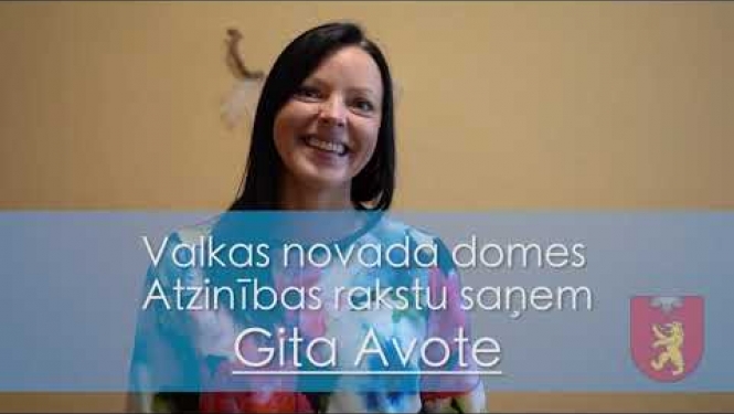 Valkas novada domes Atzinības rakstu saņem Gita Avote