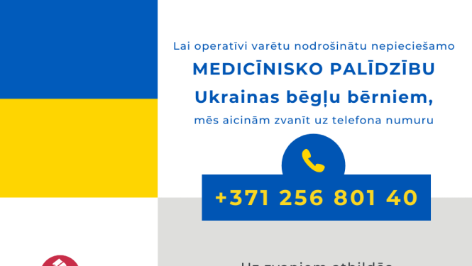 Bērnu slimnīcas fonds (BSF) sniegs atbalstu arī Ukrainas bērniem, kas ieradušies Latvijā bēgļu gaitās
