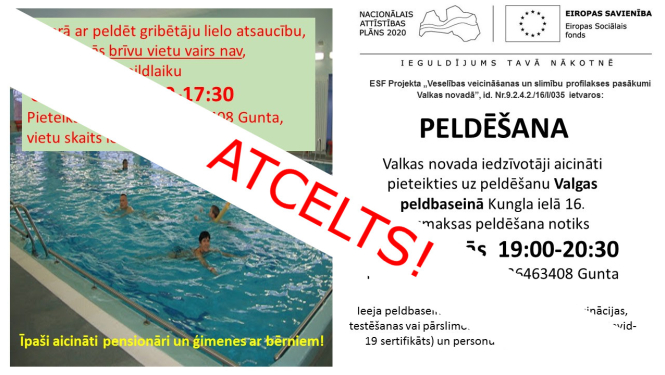 Līdz 15. novembrim ATCELTAS projekta "Veselības veicināšanas un slimību profilakses pasākumi Valkas novadā” aktivitātes