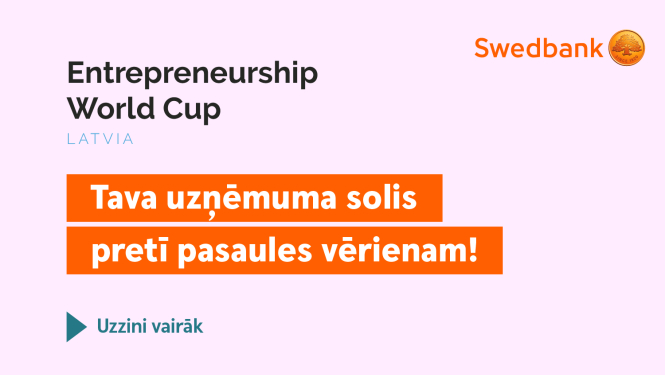 Baneris ar aicinājuma tekstu