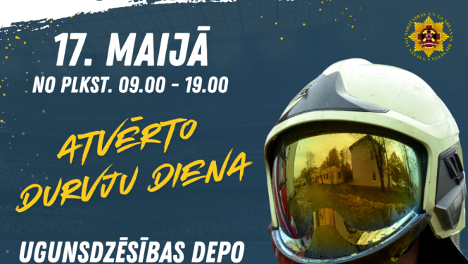 Ugunsdzēsējs ķiverē un aizsargtērpā