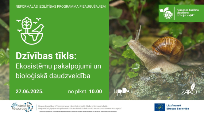 Baneris ar gliemeža bildi