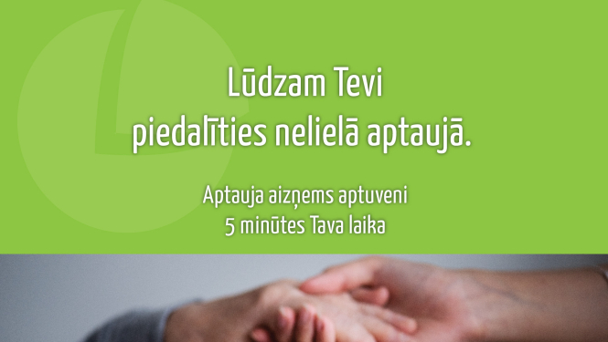 Aptauja aprūpētājiem, kuri sniedz atbalstu personām ar funkcionāliem traucējumiem